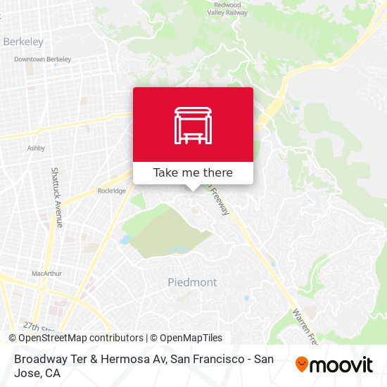 Broadway Ter & Hermosa Av map