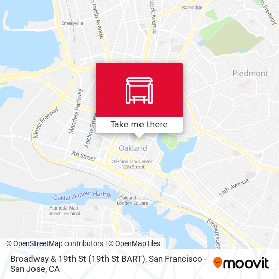Broadway & 19th St (19th St BART) map
