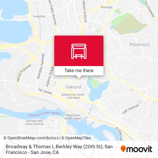 Broadway & Thomas L Berkley Way (20th St) map