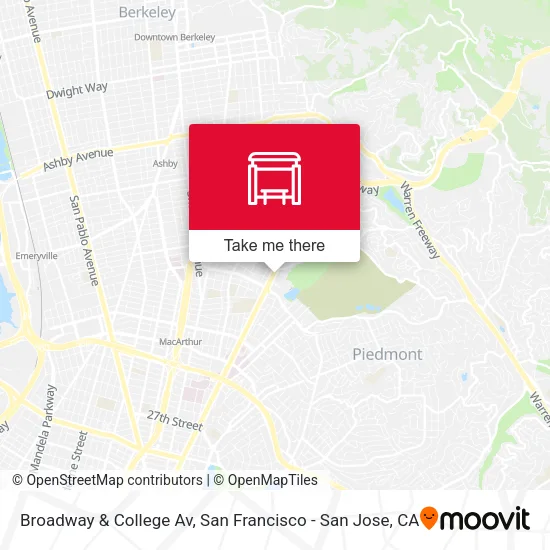 Broadway & College Av map