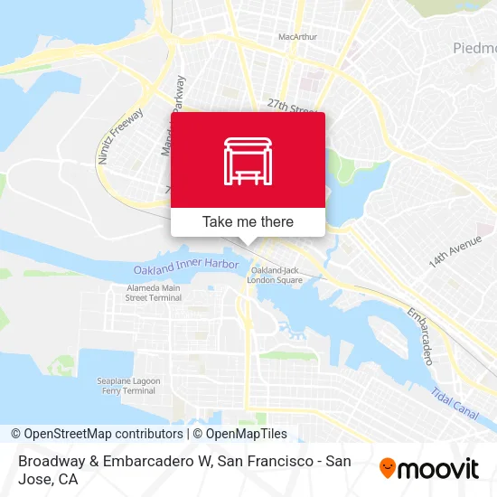 Broadway & Embarcadero W map