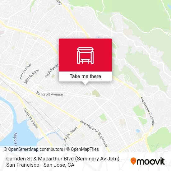 Camden St & Macarthur Blvd (Seminary Av Jctn) map