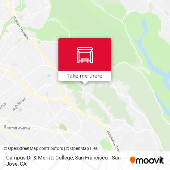 Campus Dr & Merritt College map