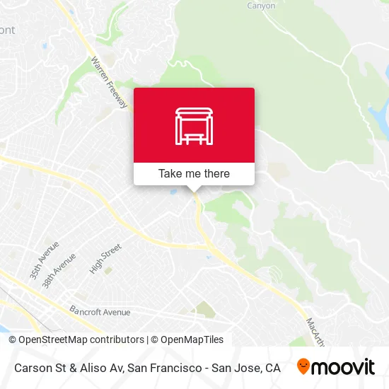 Carson St & Aliso Av map