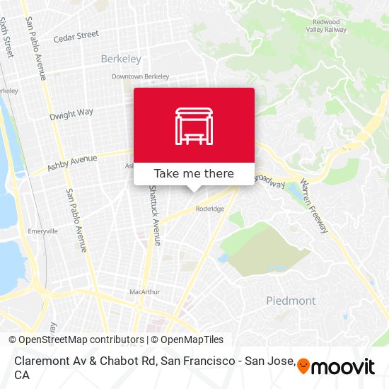 Mapa de Claremont Av & Chabot Rd