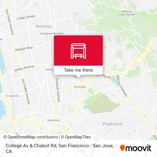 College Av & Chabot Rd map