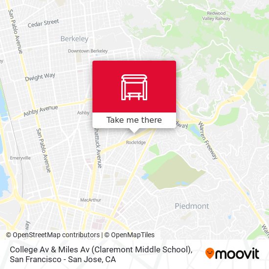 College Av & Miles Av (Claremont Middle School) map