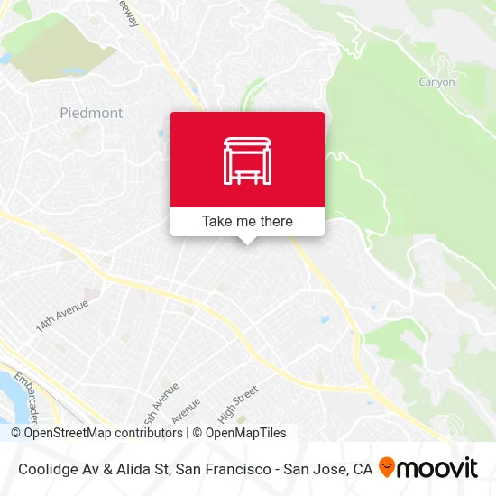 Coolidge Av & Alida St map