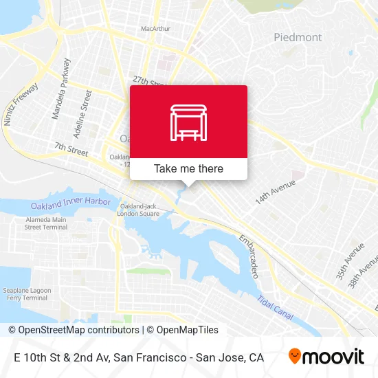 E 10th St & 2nd Av map