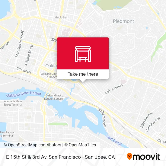 E 15th St & 3rd Av map