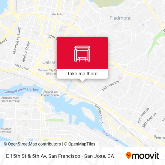 E 15th St & 5th Av map