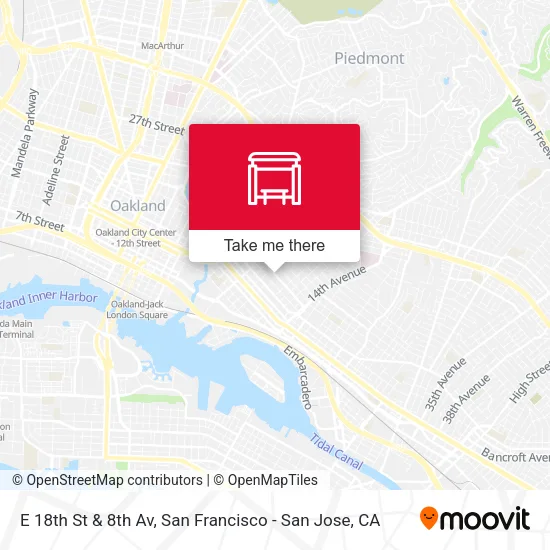 E 18th St & 8th Av map
