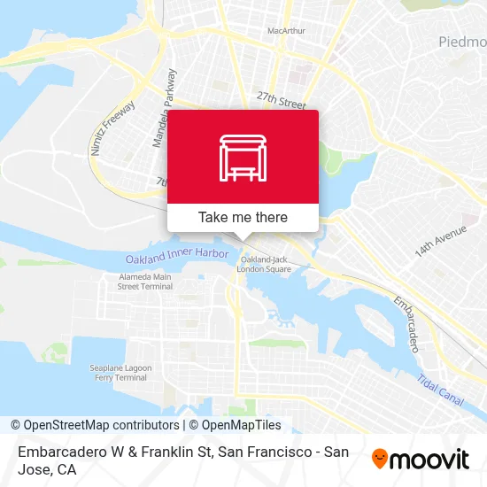 Embarcadero W & Franklin St map