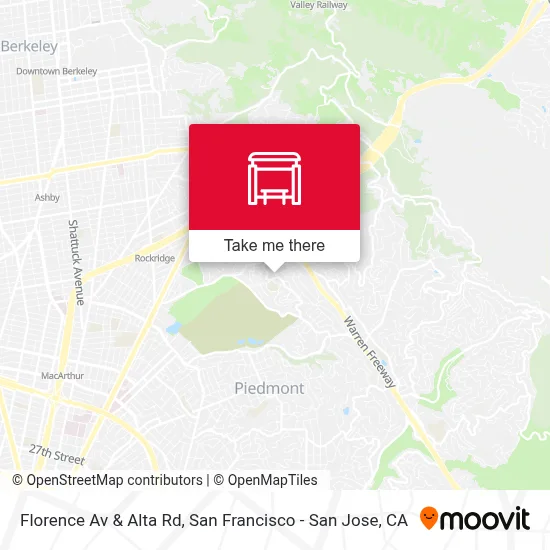Florence Av & Alta Rd map
