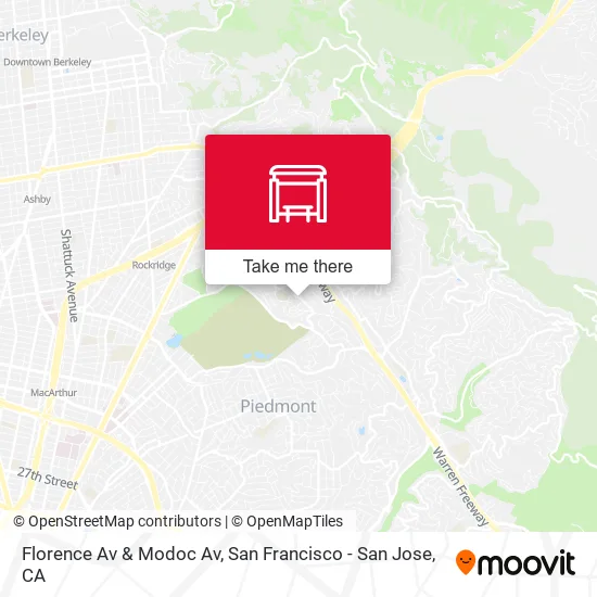 Florence Av & Modoc Av map