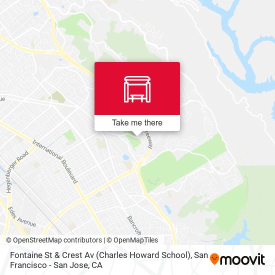 Mapa de Fontaine St & Crest Av (Charles Howard School)