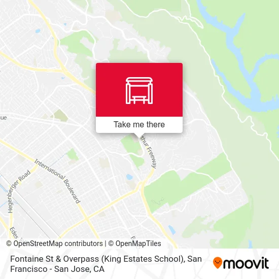 Fontaine St & Overpass (King Estates School) map