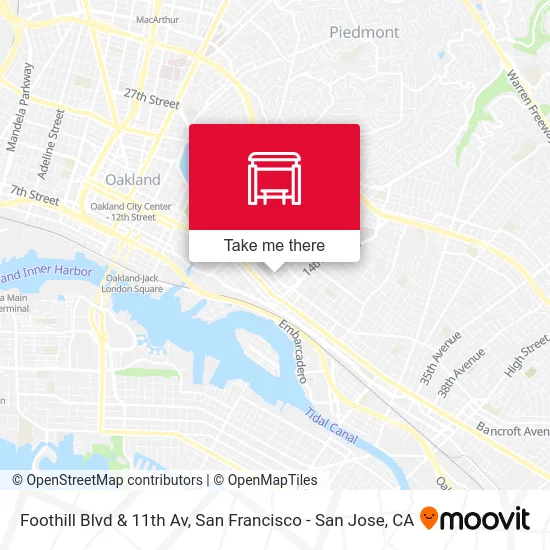 Foothill Blvd & 11th Av map
