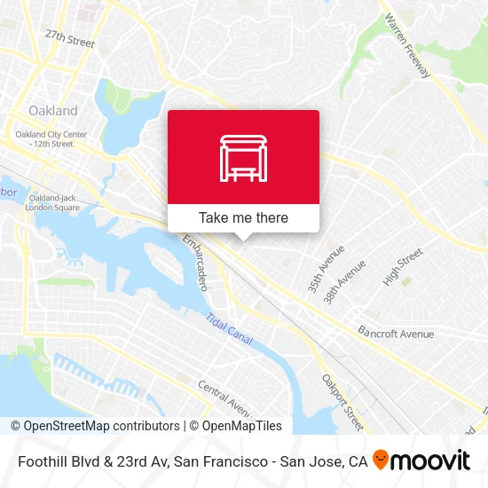 Foothill Blvd & 23rd Av map