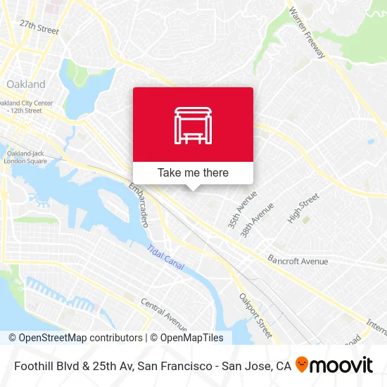 Foothill Blvd & 25th Av map