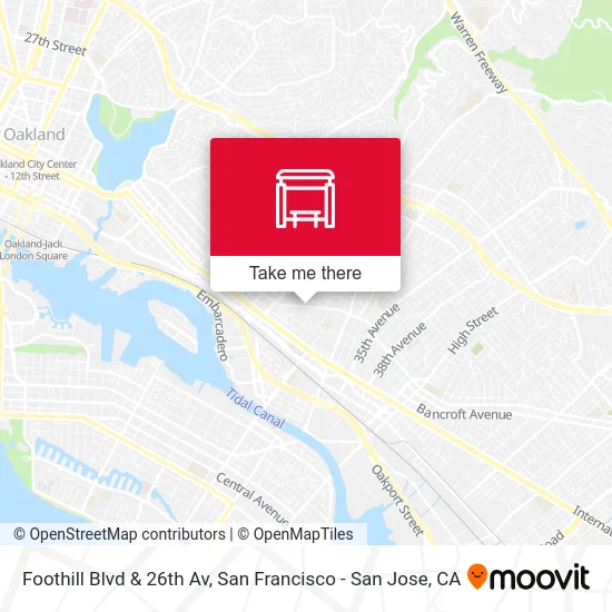 Foothill Blvd & 26th Av map