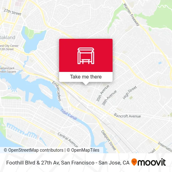 Foothill Blvd & 27th Av map
