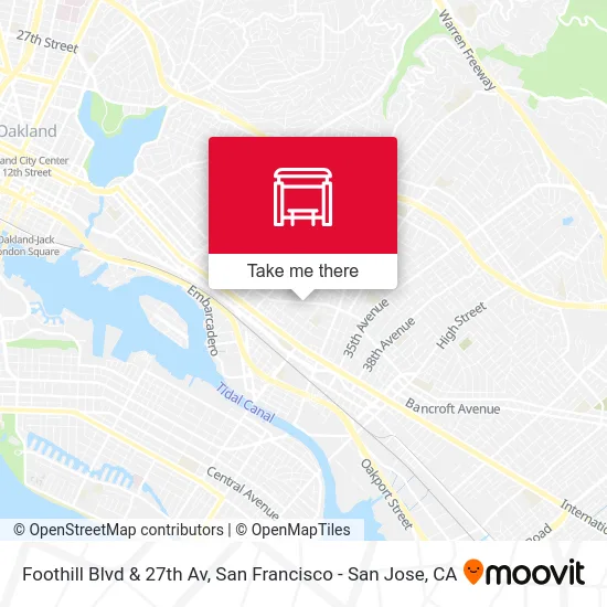Foothill Blvd & 27th Av map