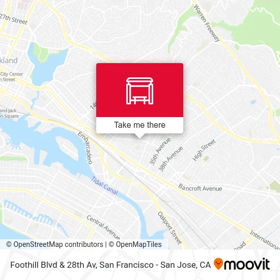 Foothill Blvd & 28th Av map