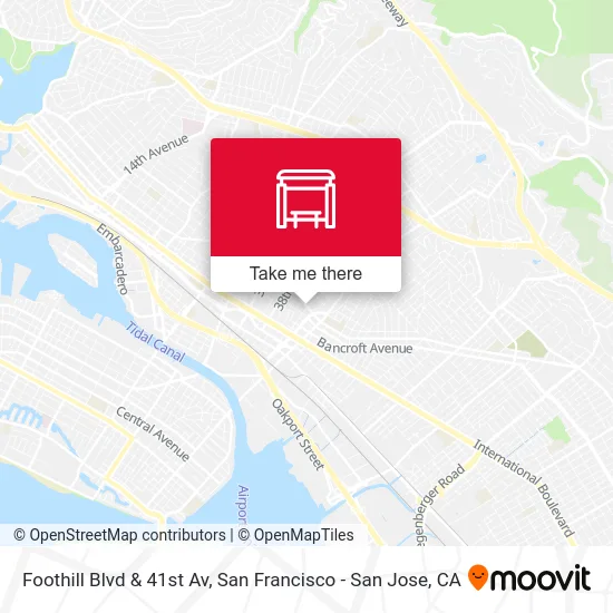 Foothill Blvd & 41st Av map