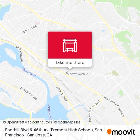 Mapa de Foothill Blvd & 46th Av (Fremont High School)