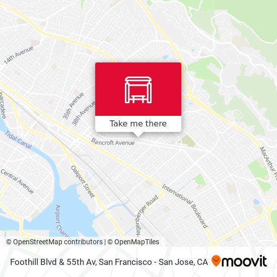 Foothill Blvd & 55th Av map