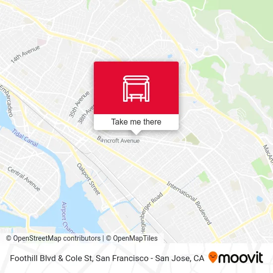 Foothill Blvd & Cole St map