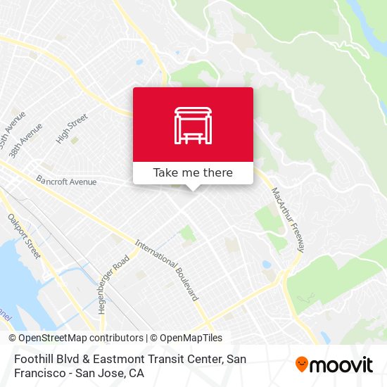 Foothill Blvd & Eastmont Transit Center map