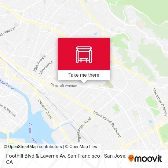 Foothill Blvd & Laverne Av map