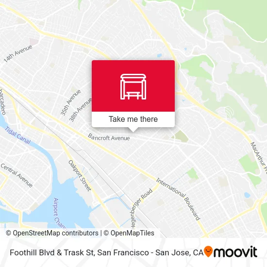 Mapa de Foothill Blvd & Trask St