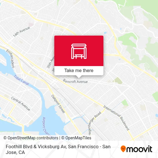 Foothill Blvd & Vicksburg Av map
