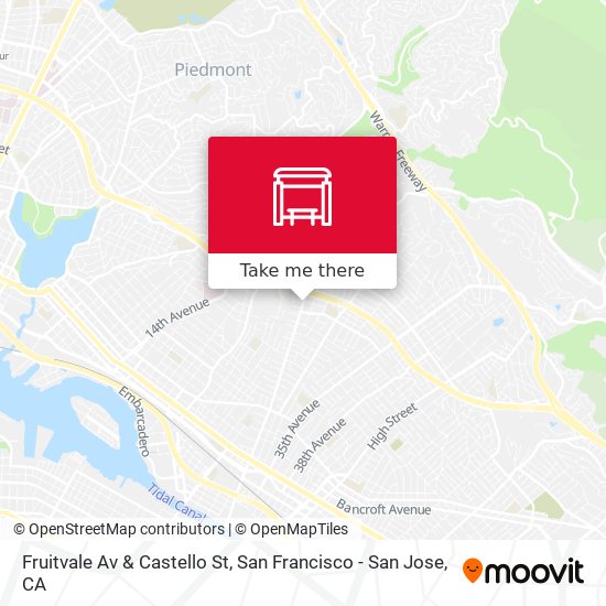 Fruitvale Av & Castello St map