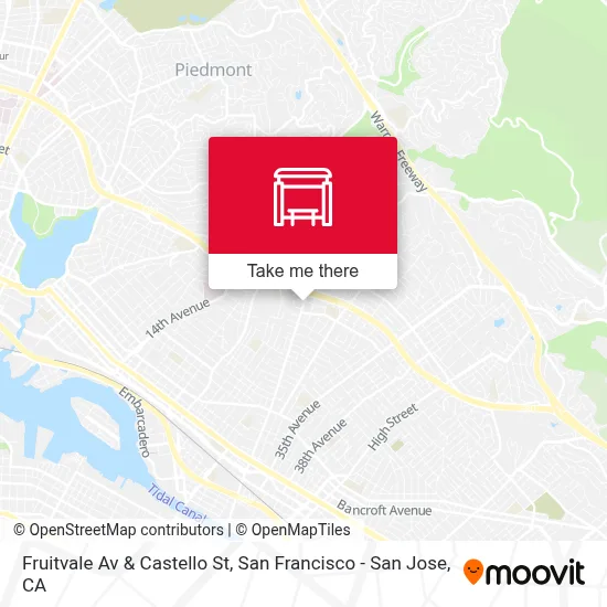 Fruitvale Av & Castello St map