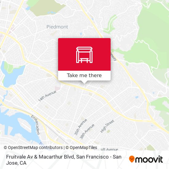 Mapa de Fruitvale Av & Macarthur Blvd