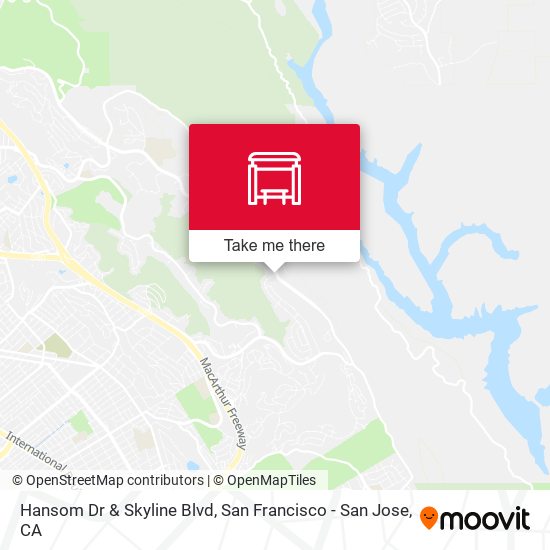 Hansom Dr & Skyline Blvd map