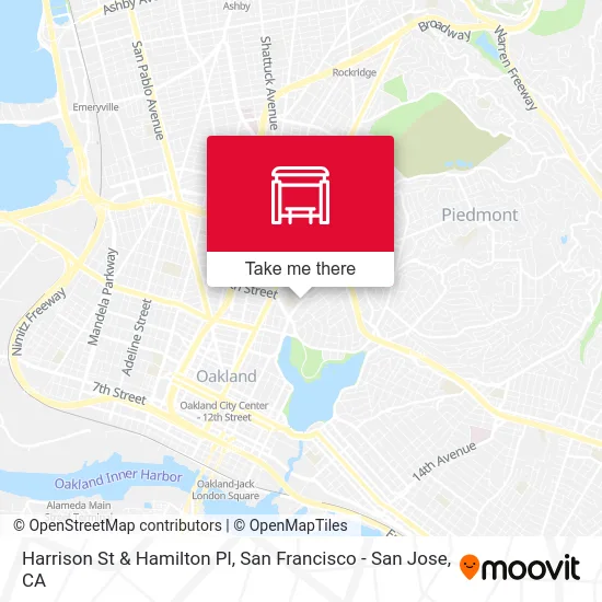 Harrison St & Hamilton Pl map