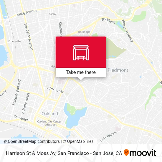 Harrison St & Moss Av map