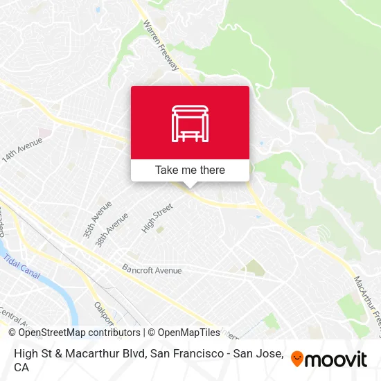 Mapa de High St & Macarthur Blvd