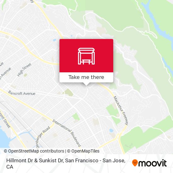 Hillmont Dr & Sunkist Dr map