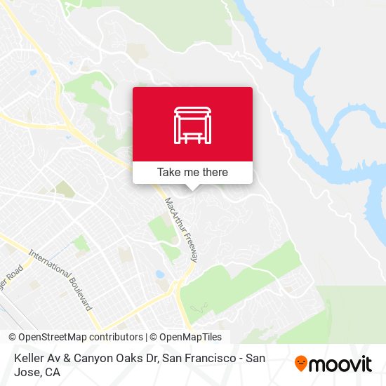 Keller Av & Canyon Oaks Dr map
