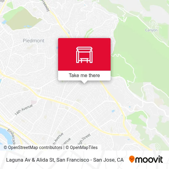 Laguna Av & Alida St map