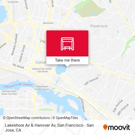 Lakeshore Av & Hanover Av map