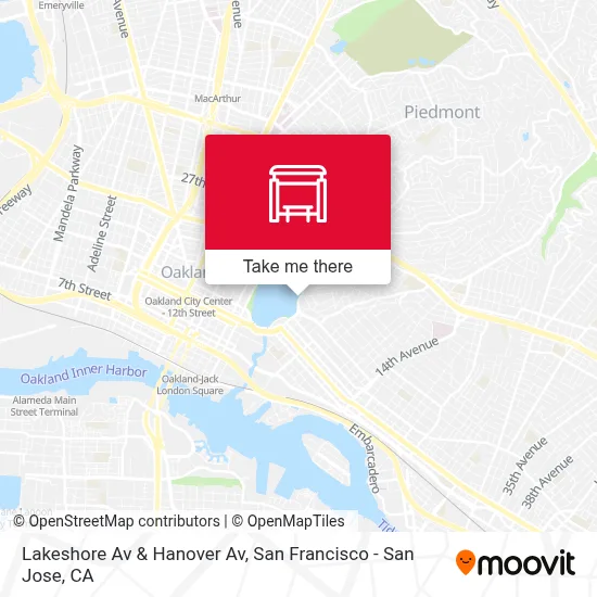 Lakeshore Av & Hanover Av map