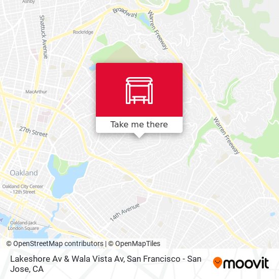 Mapa de Lakeshore Av & Wala Vista Av