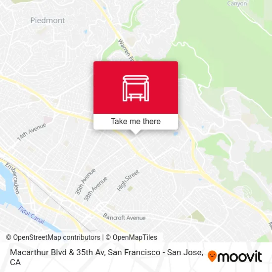 Macarthur Blvd & 35th Av map